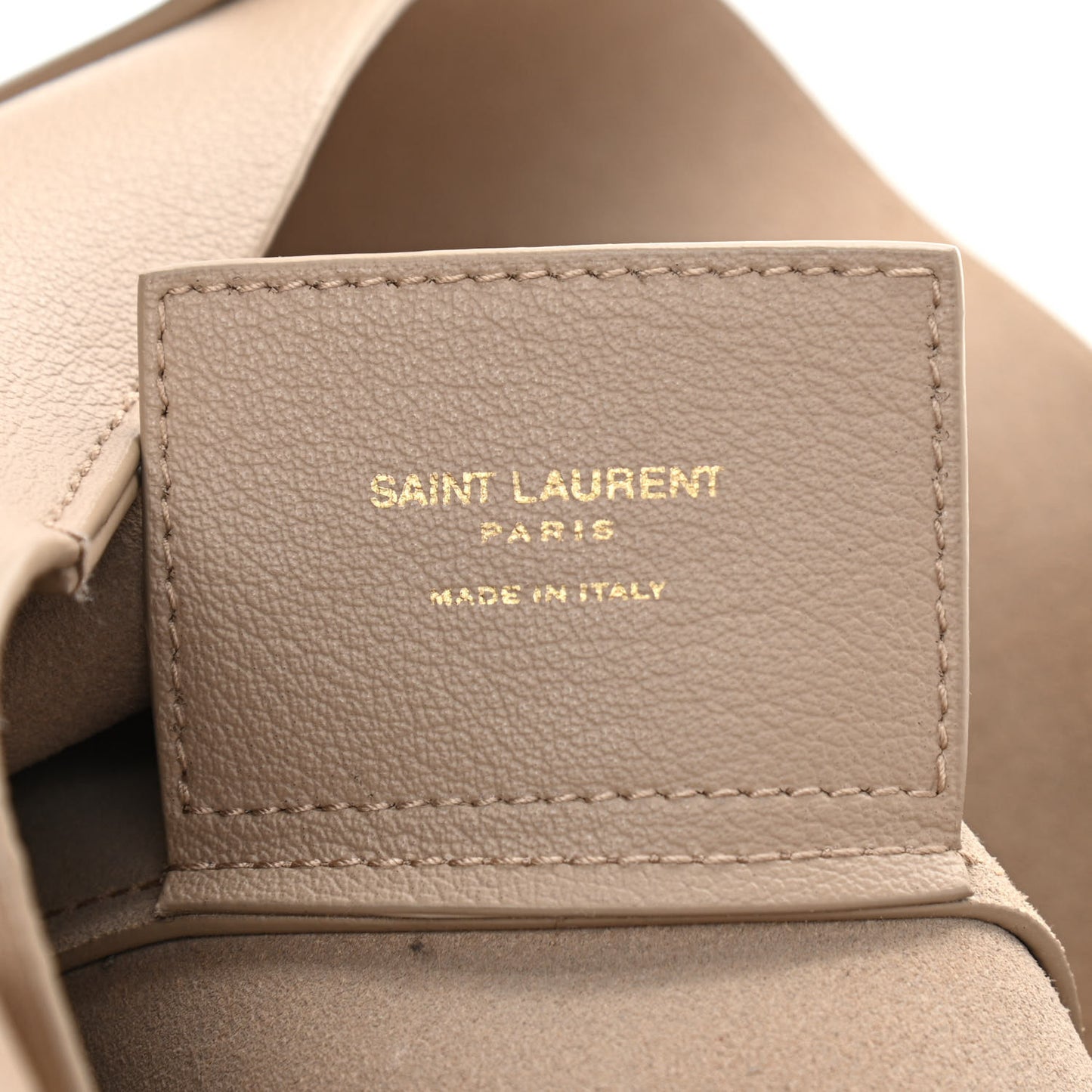 Calfskin Large Shopping Tote Dark Beige
