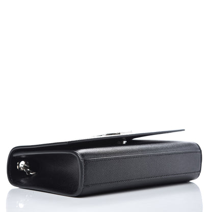 Saint Laurent Grain De Poudre Small Monogram Kate Satchel Black 4 of 8