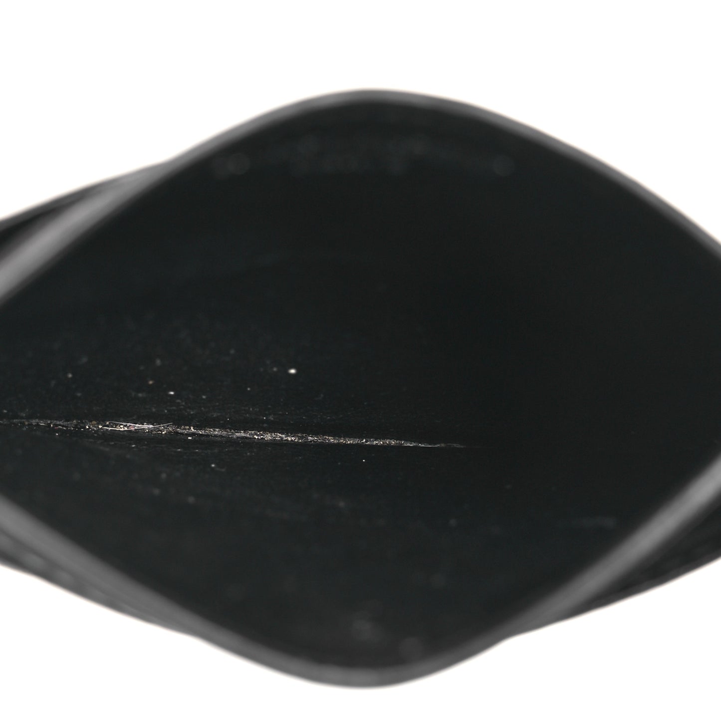 Grain De Poudre Matelasse Chevron Monogram Credit Card Case Black