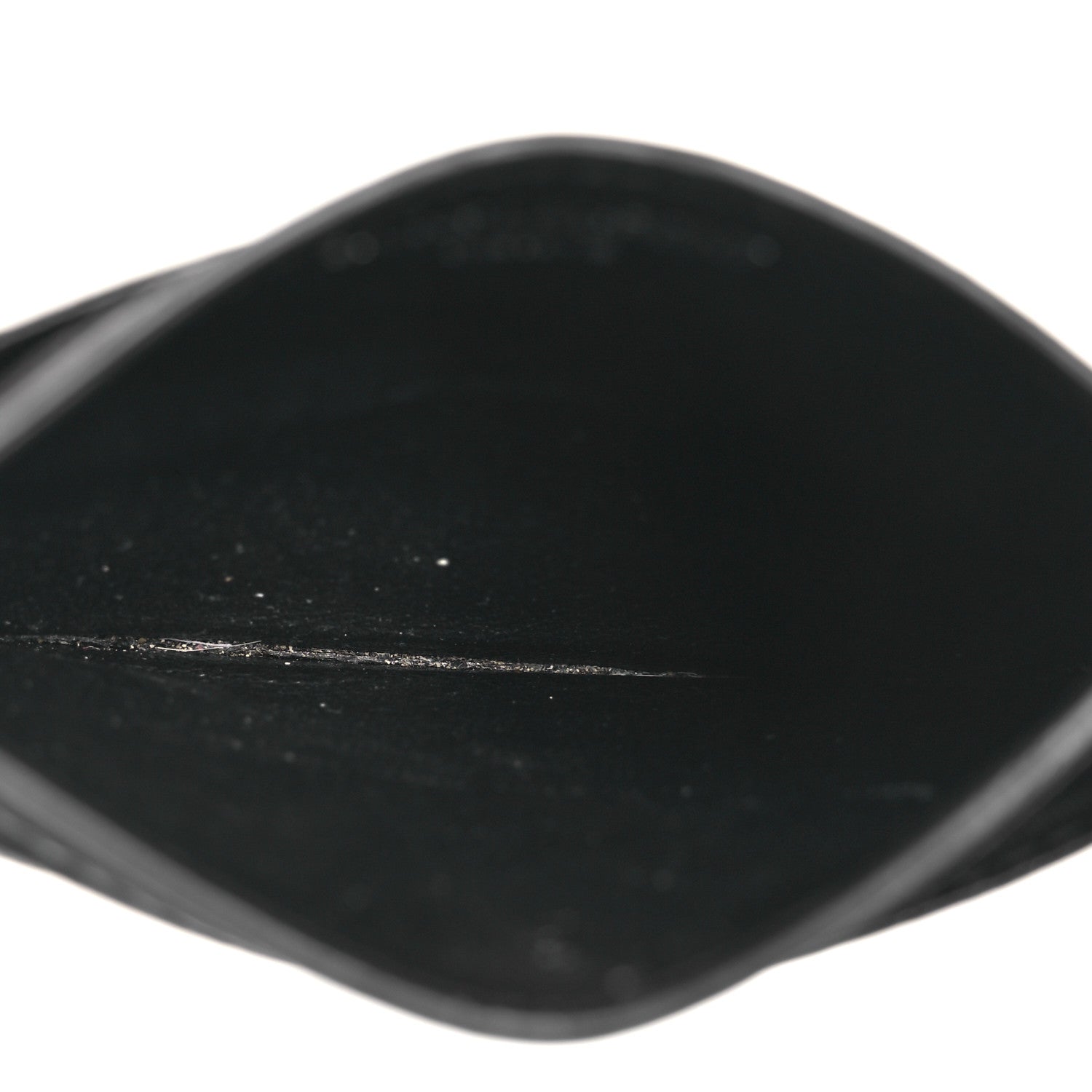 Saint Laurent Grain De Poudre Matelasse Chevron Monogram Credit Card Case Black 5 of 10