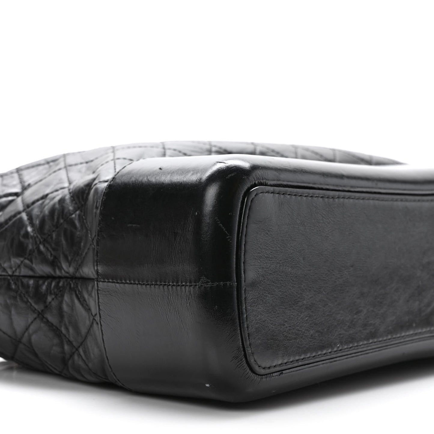 Calfskin Quilted Large Gabrielle Shopping Tote Black