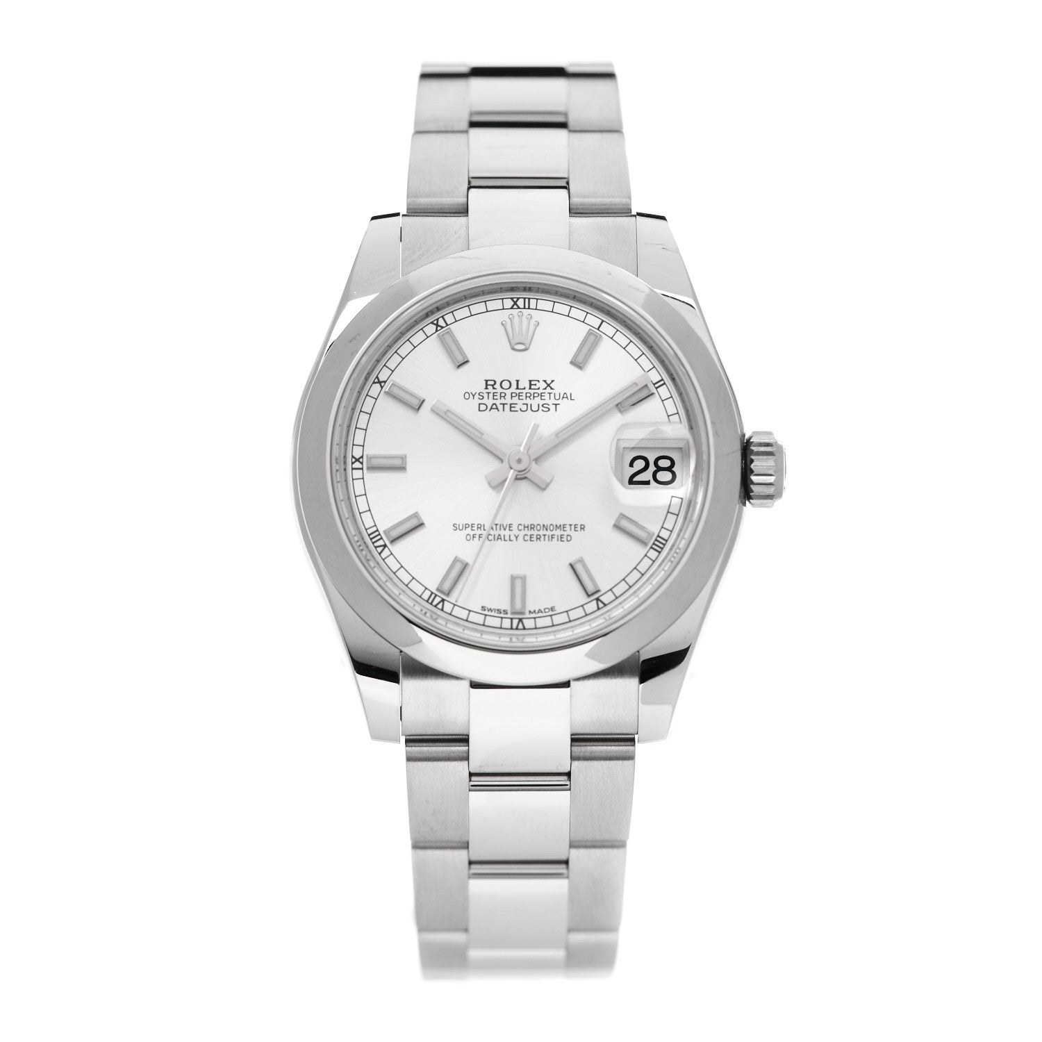 Rolex Stainless Steel 31mm Oyster Perpetual Datejust Watch Silver 178240 1 of 5