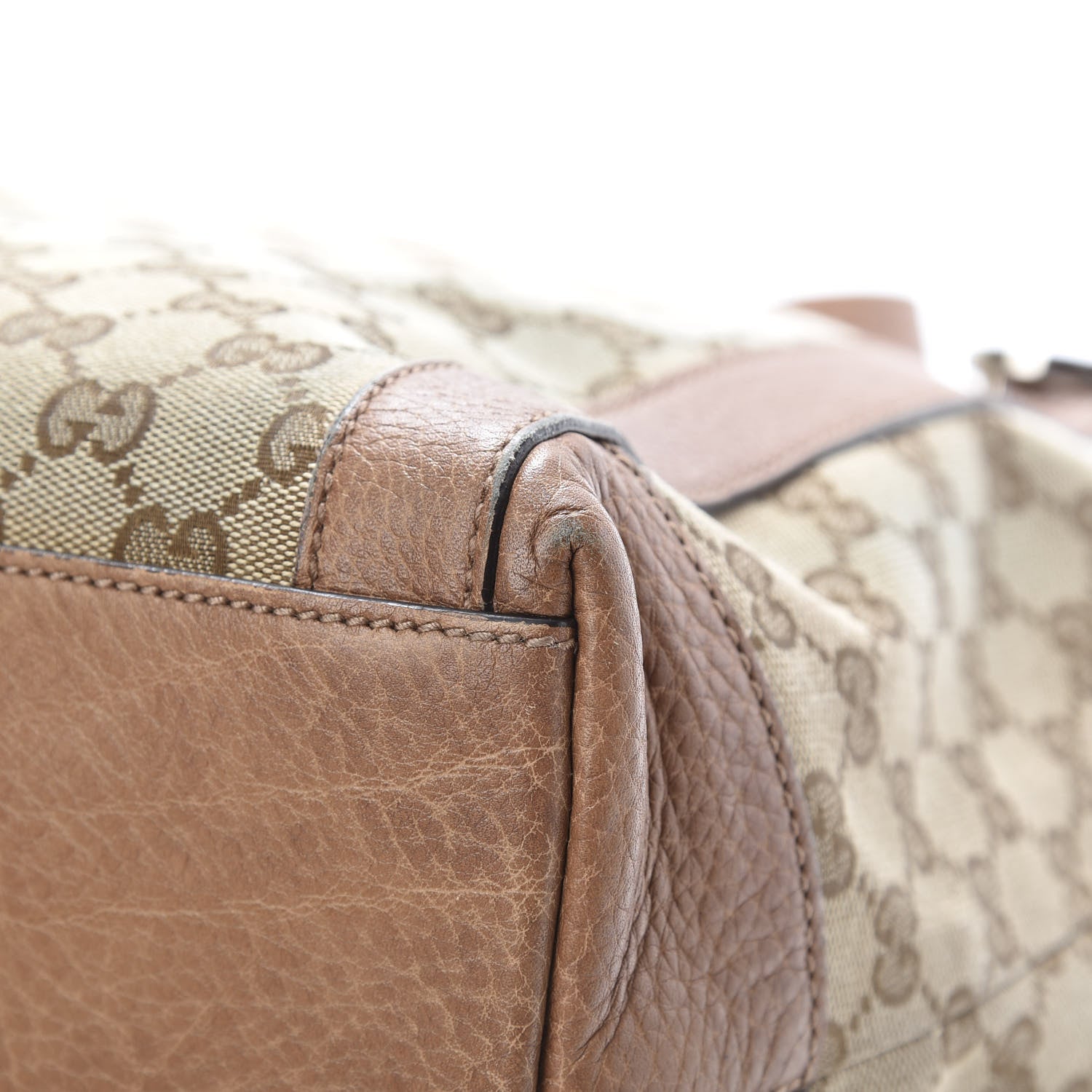 Gucci Monogram Old Libeccio Medium Miss GG Top Handle Bag Beige Ebony Light Brown 11 of 18