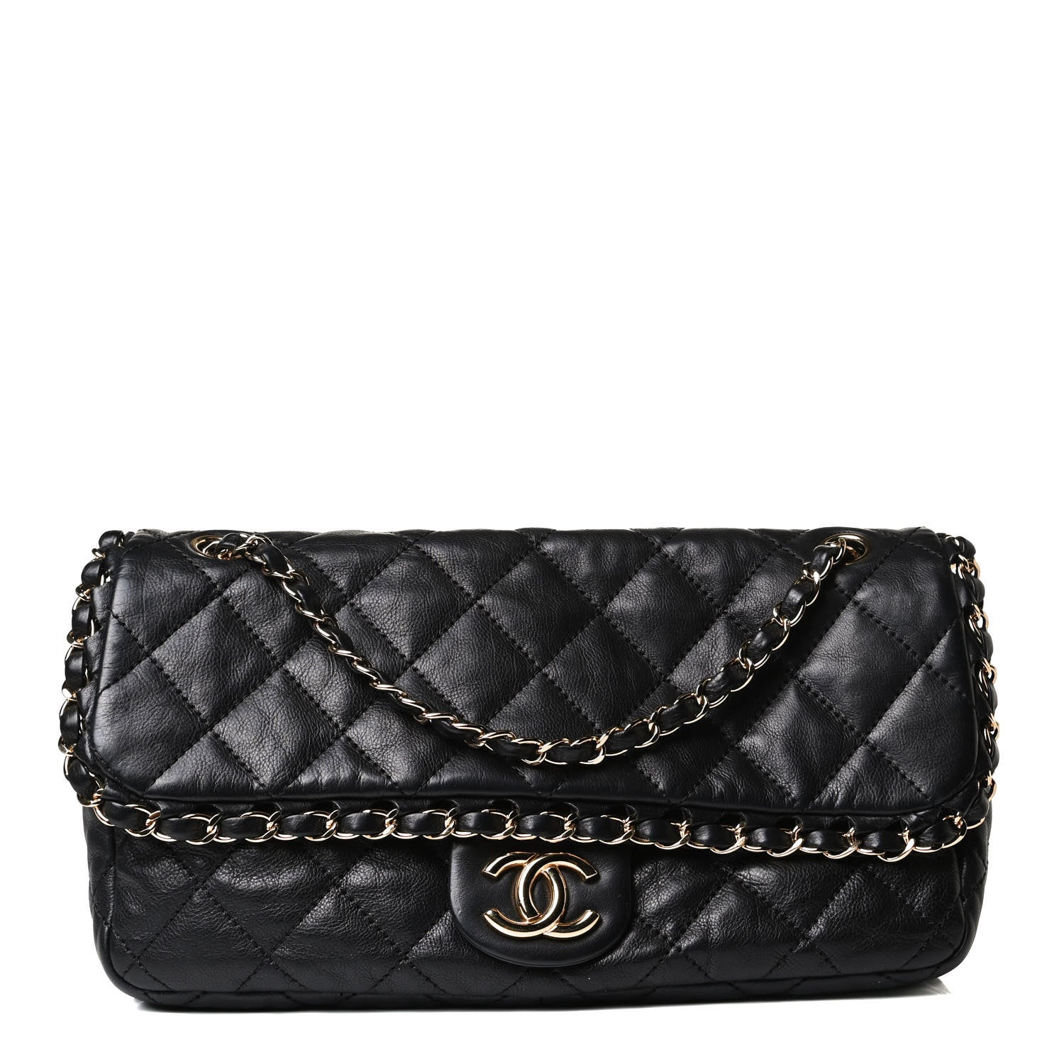 Chanel Calfskin Quilted Medium Chain Me Flap Black 1 of 16