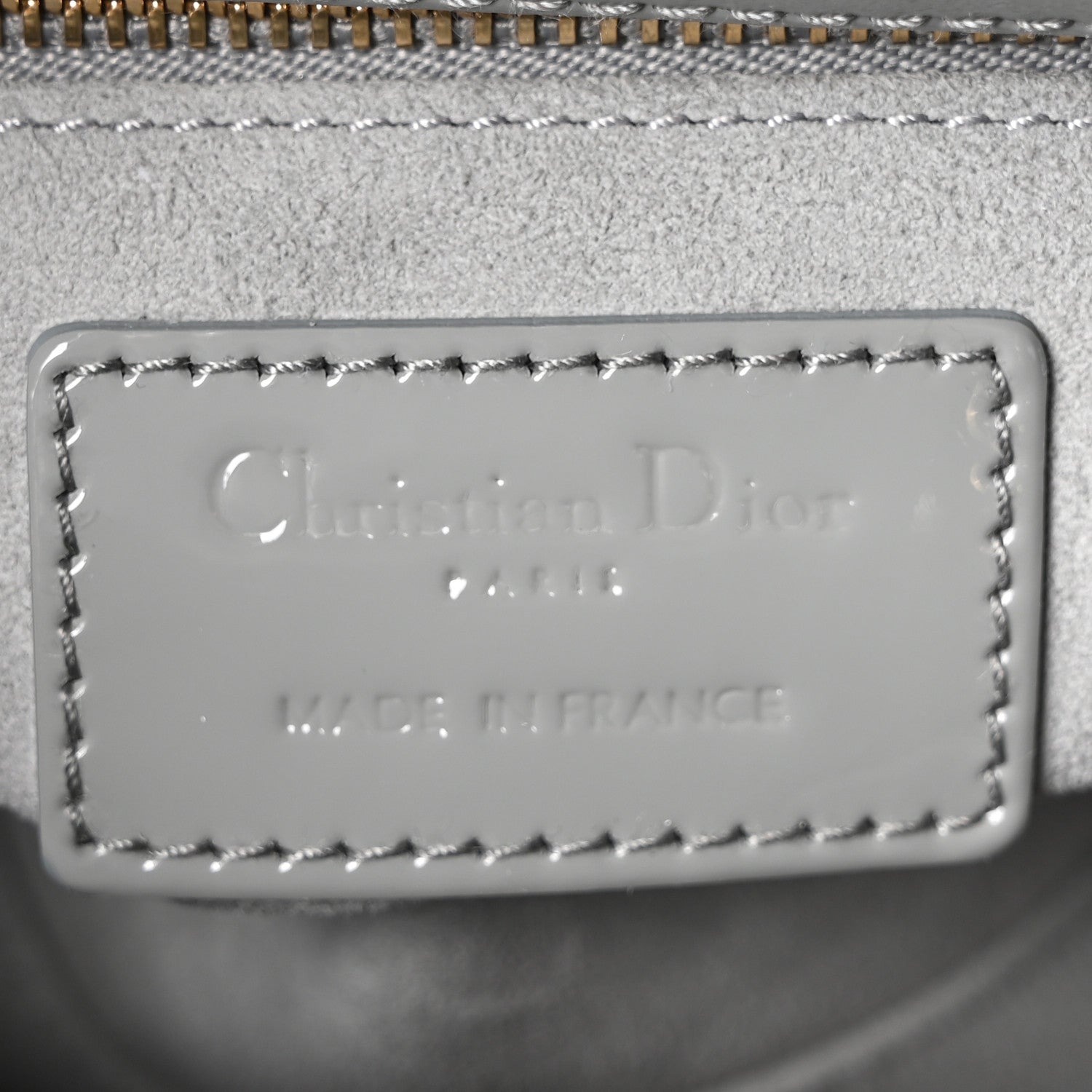 Christian Dior Patent Cannage Small Lady Dior Grey 5 of 10