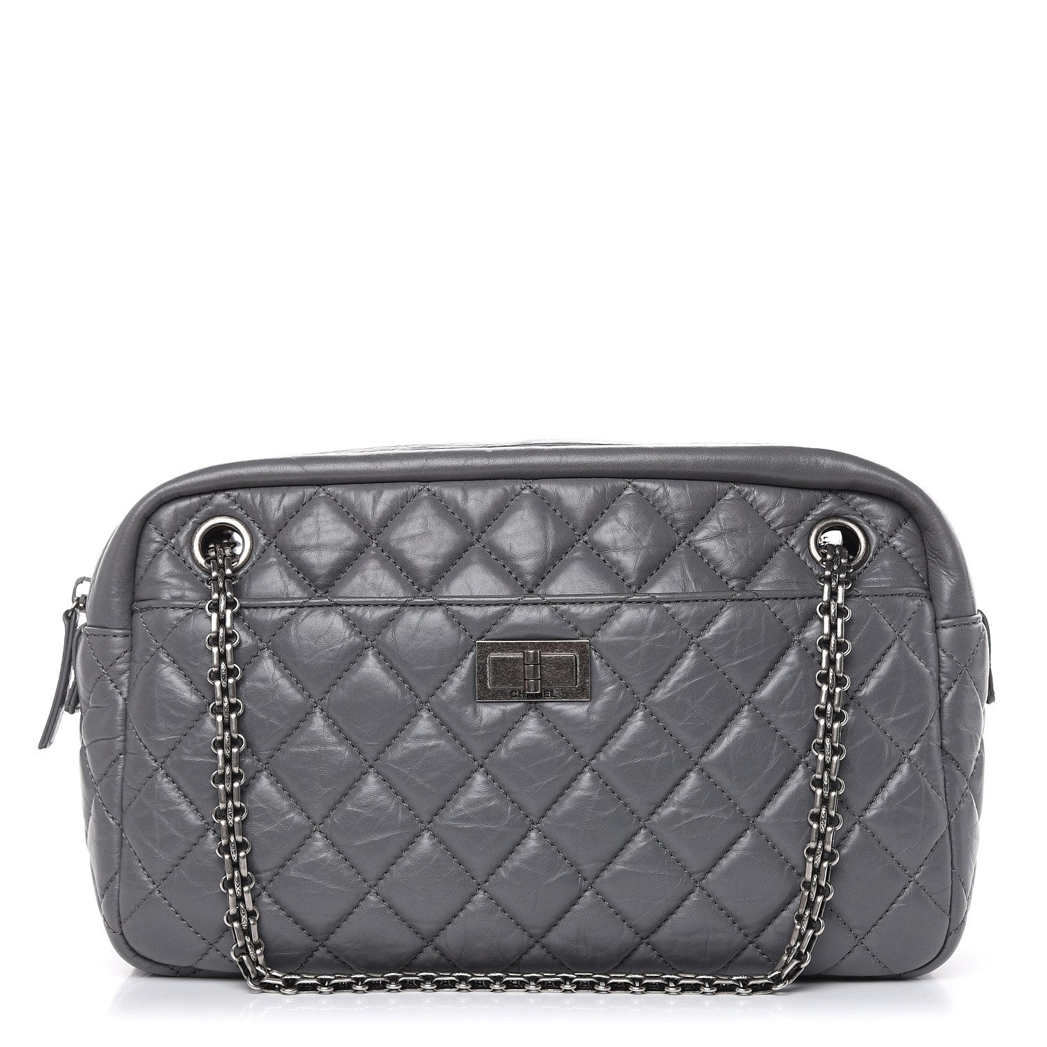 Chanel Aged Calfskin Medium Reissue Camera Case Grey 1 of 13