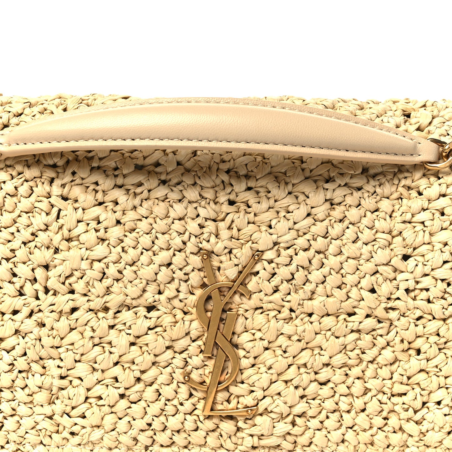 Raffia Monogram Medium Jamie Natural Avorio