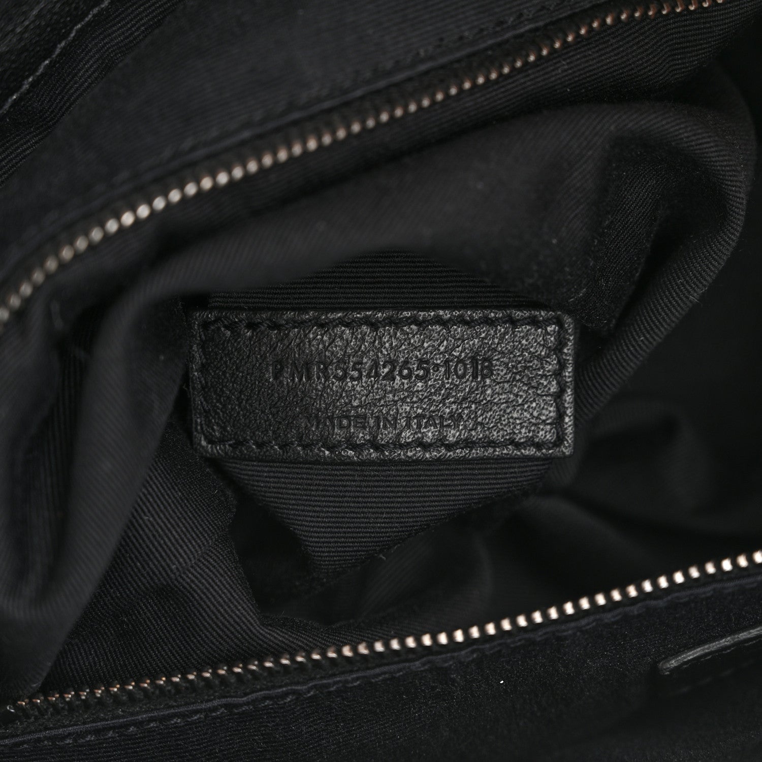 Saint Laurent Pebbled Lambskin Chevron Monogram Large Nolita Black 5 of 11
