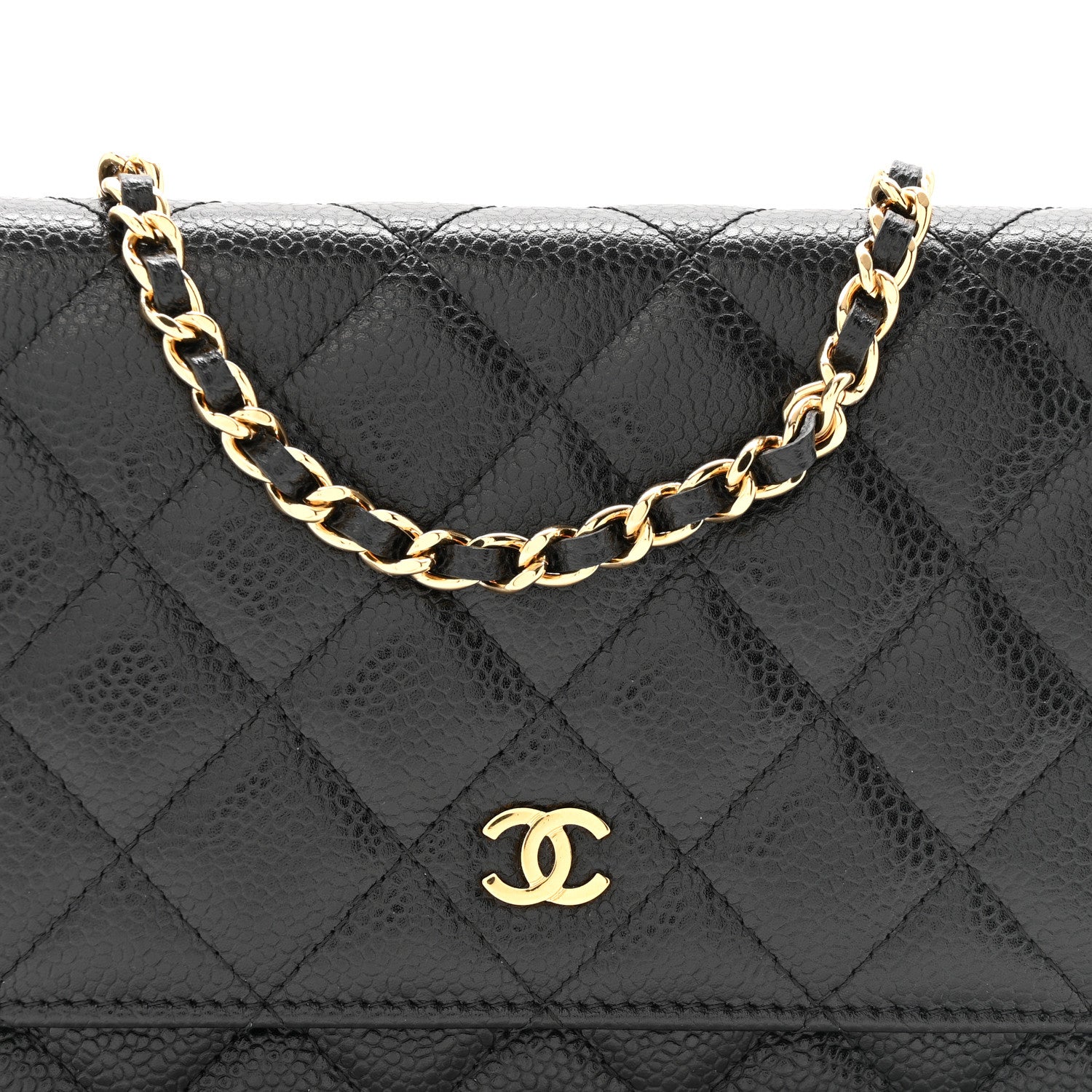 Chanel Caviar Quilted Wallet On Chain WOC Black 9 of 13