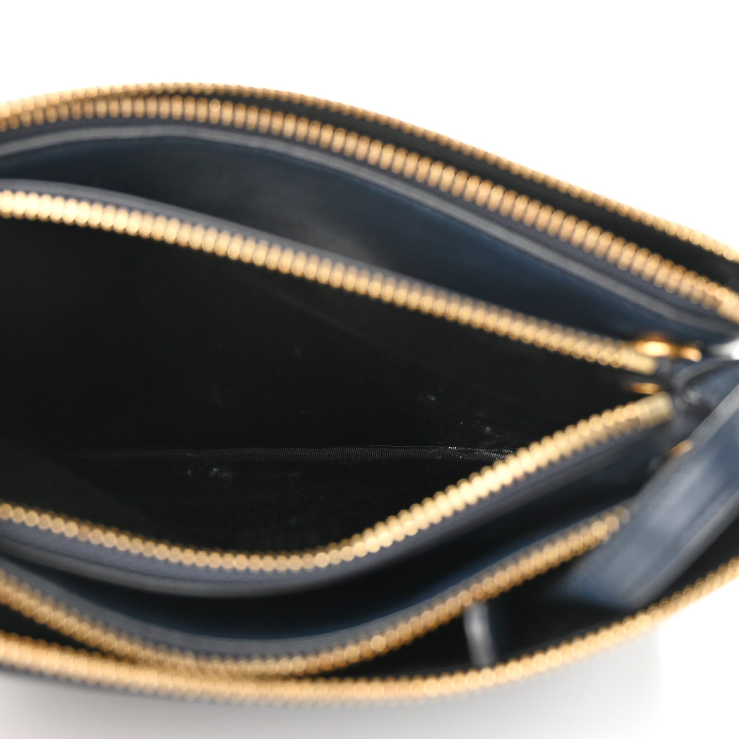 Lambskin Small Trio Crossbody Bag Black