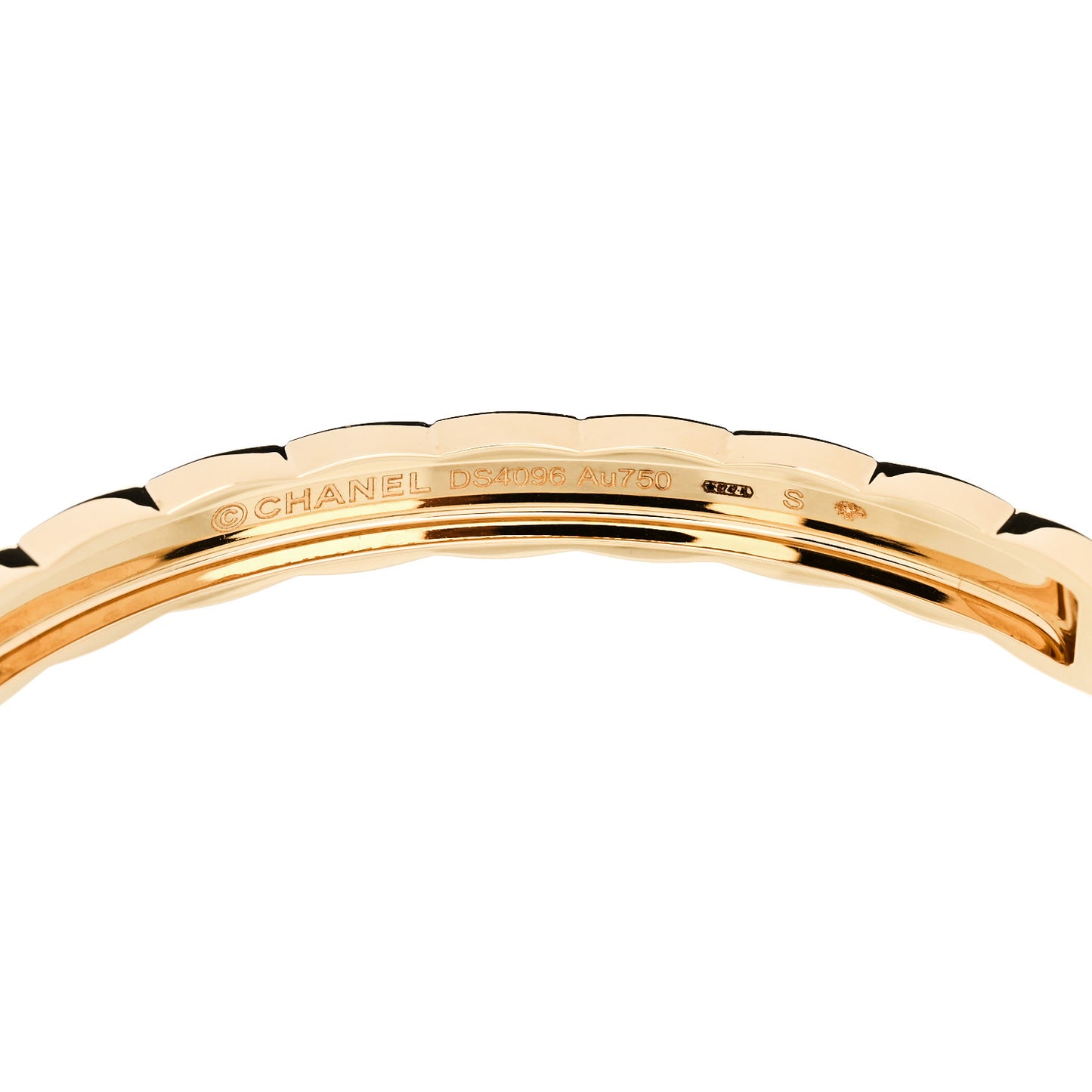 18K Yellow Gold Coco Crush Bangle Bracelet S
