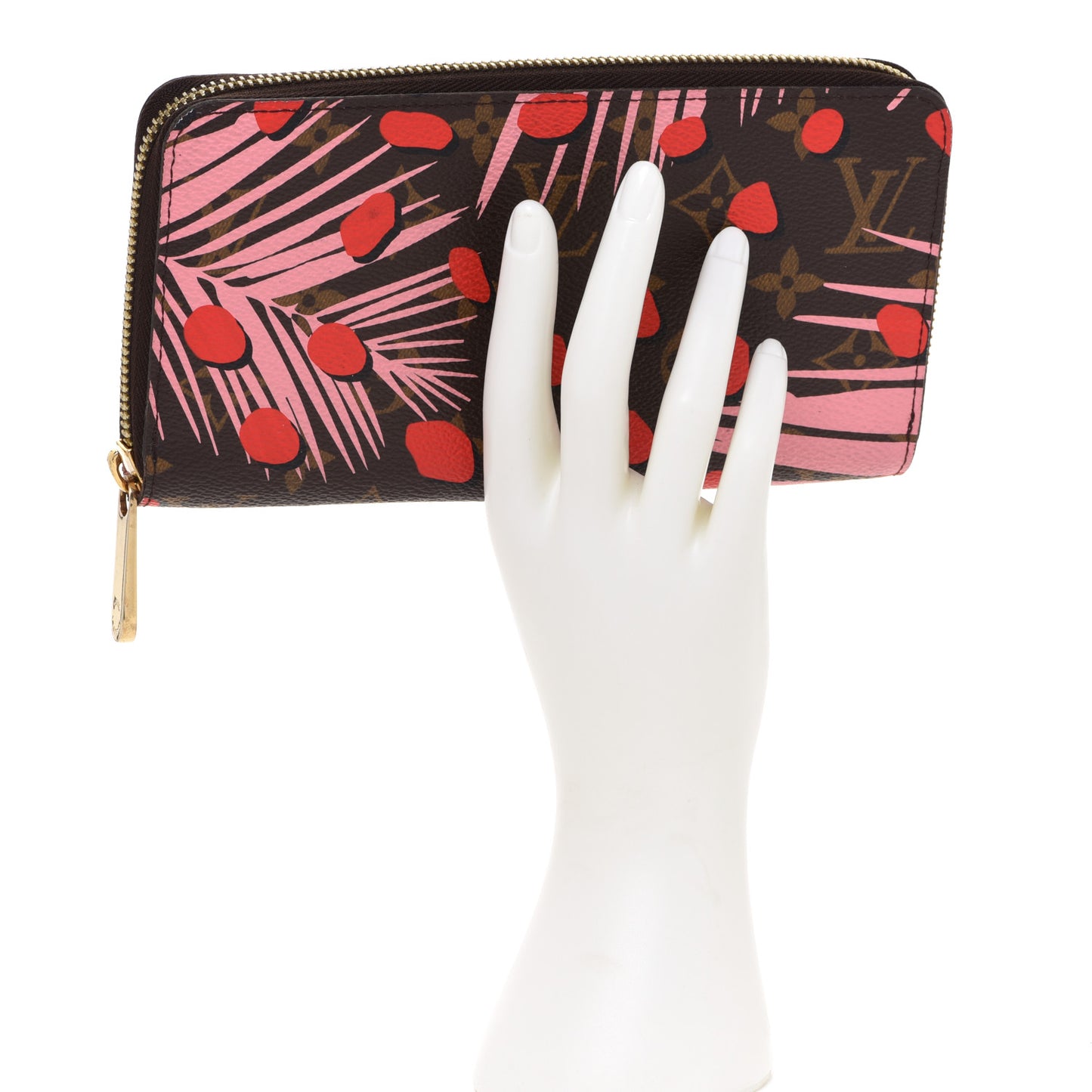 Monogram Jungle Dots Zippy Wallet Sugar Pink Poppy
