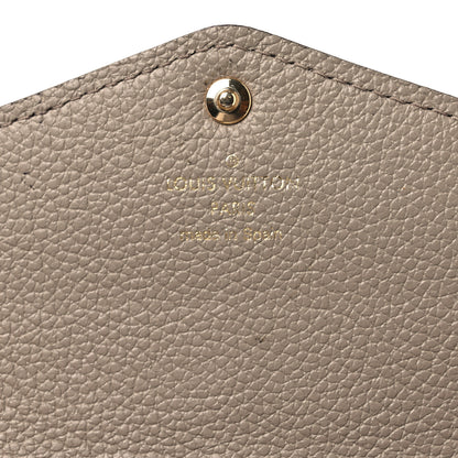 Louis Vuitton Empreinte Monogram Giant Sarah Wallet Tourterelle Creme 6 of 10