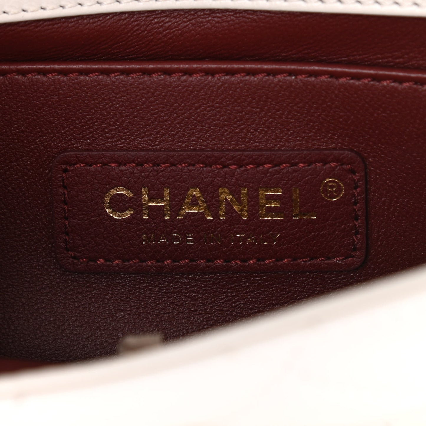 Calfskin Quilted Mini Perfect Fit Flap White