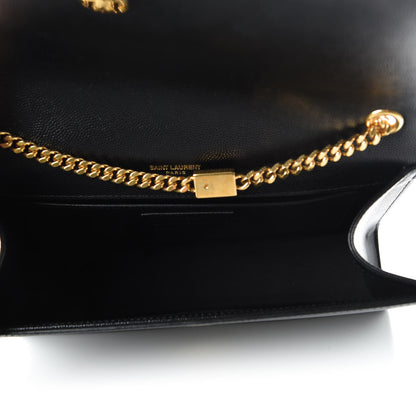 Saint Laurent Grain De Poudre Medium Classic Monogram Kate Satchel Black 5 of 9
