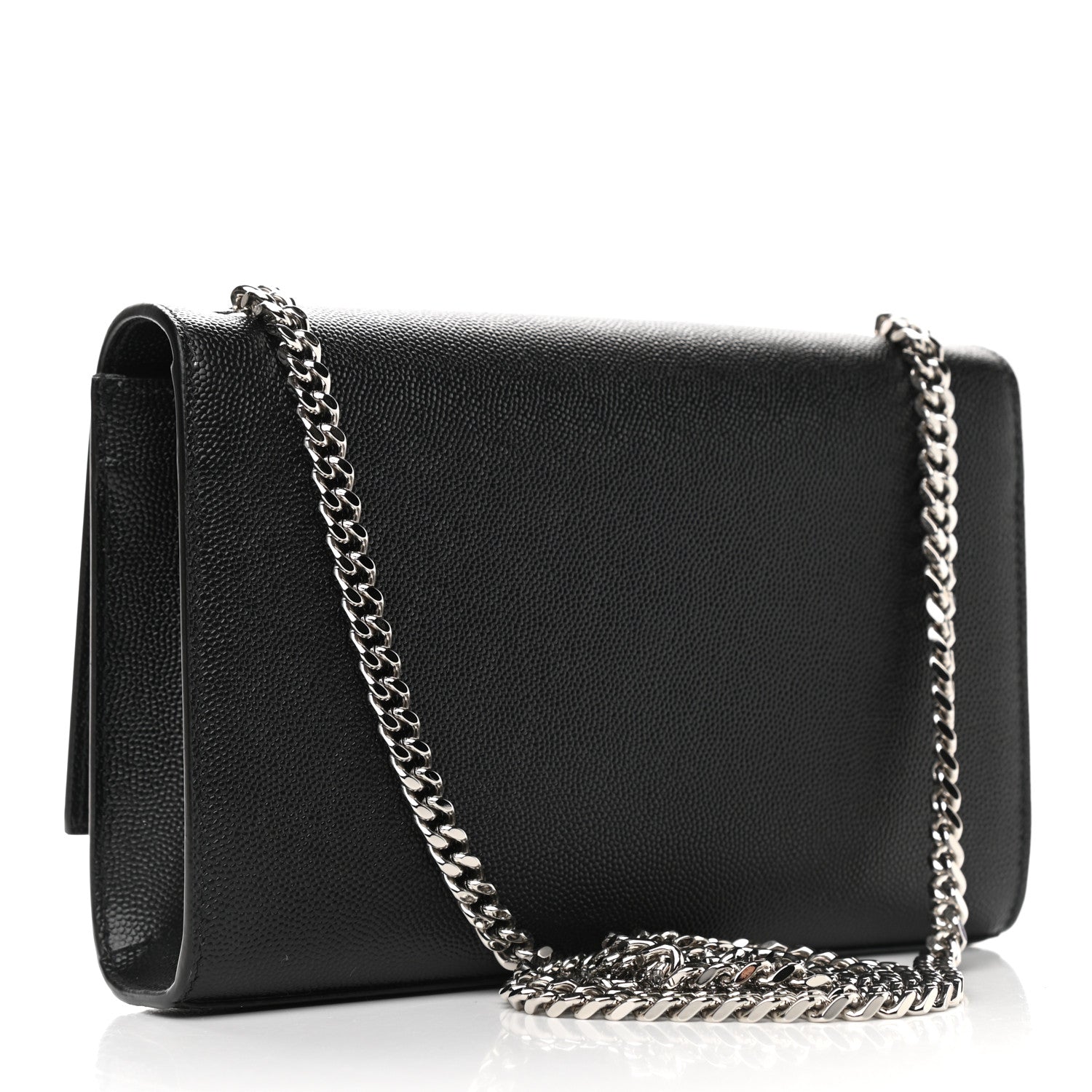 Saint Laurent Grain De Poudre Small Monogram Kate Satchel Black 3 of 8