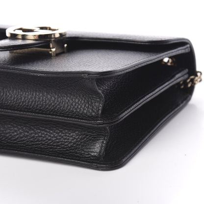 Gucci Dollar Calfskin Small Interlocking G Shoulder Bag Black 5 of 9