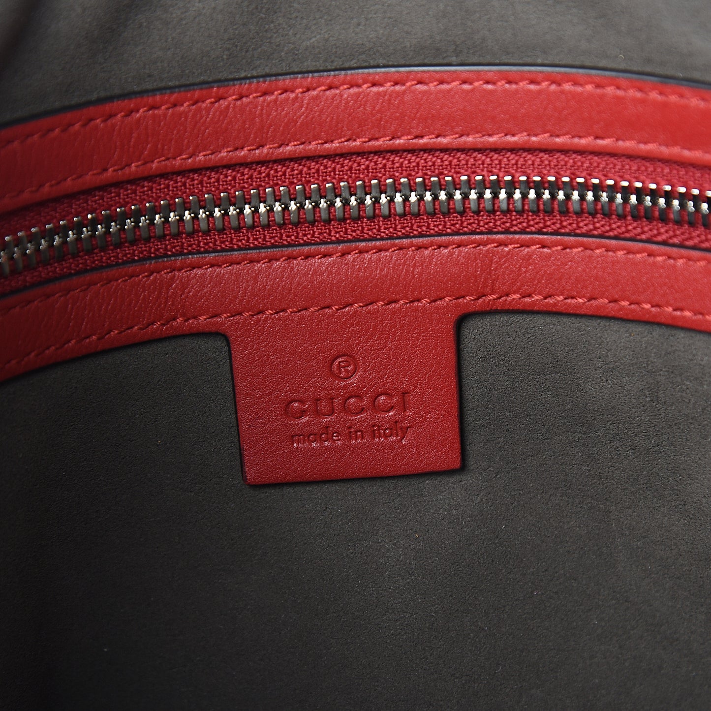 Guccissima Small Zip Wristlet Pouch Red