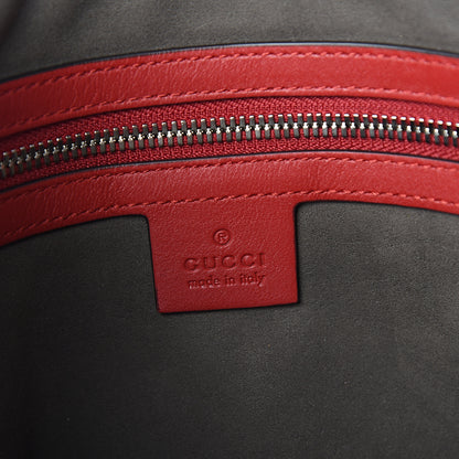 Gucci Guccissima Small Zip Wristlet Pouch Red 5 of 9