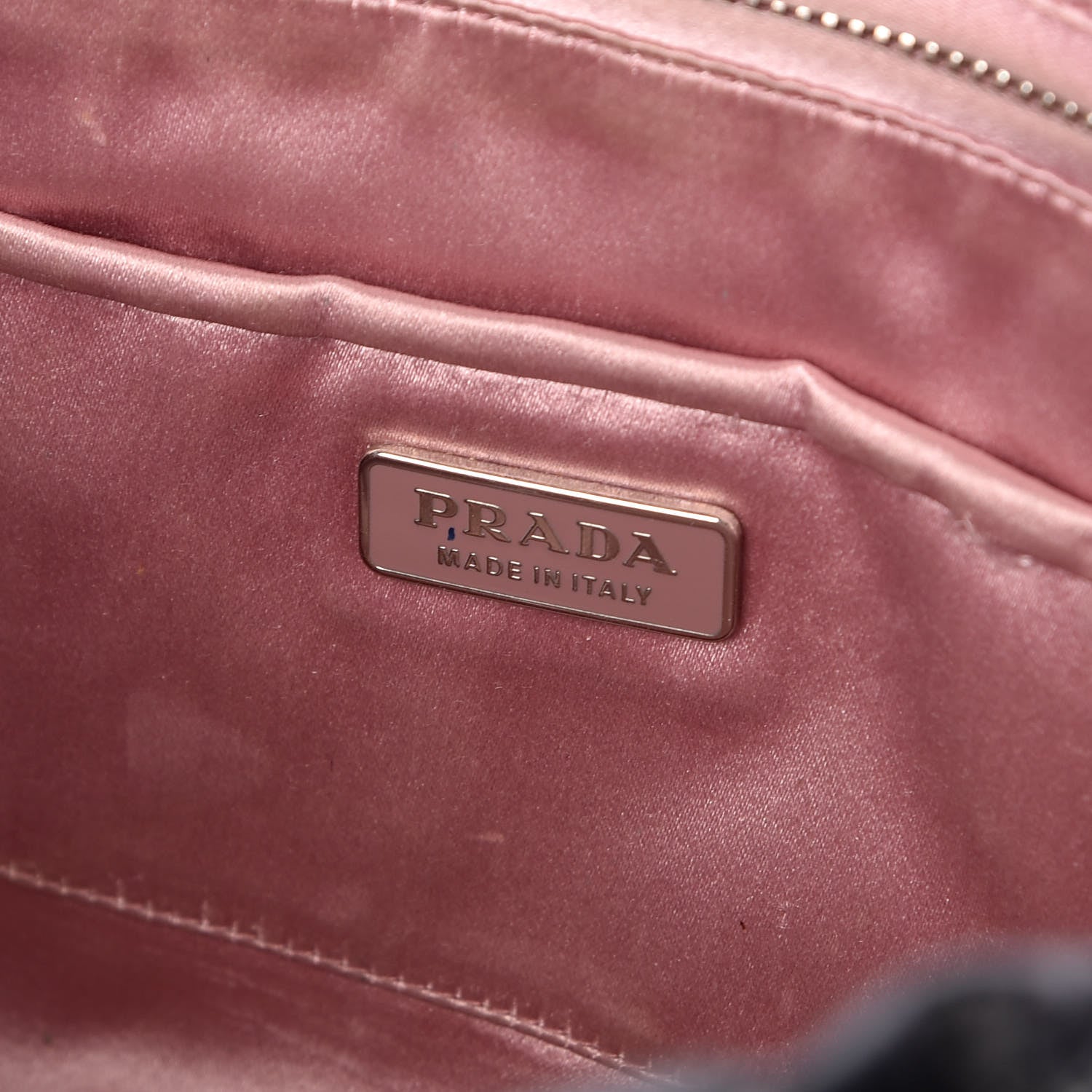 Prada Calfskin Diamond Pleated Clutch Black 6 of 12