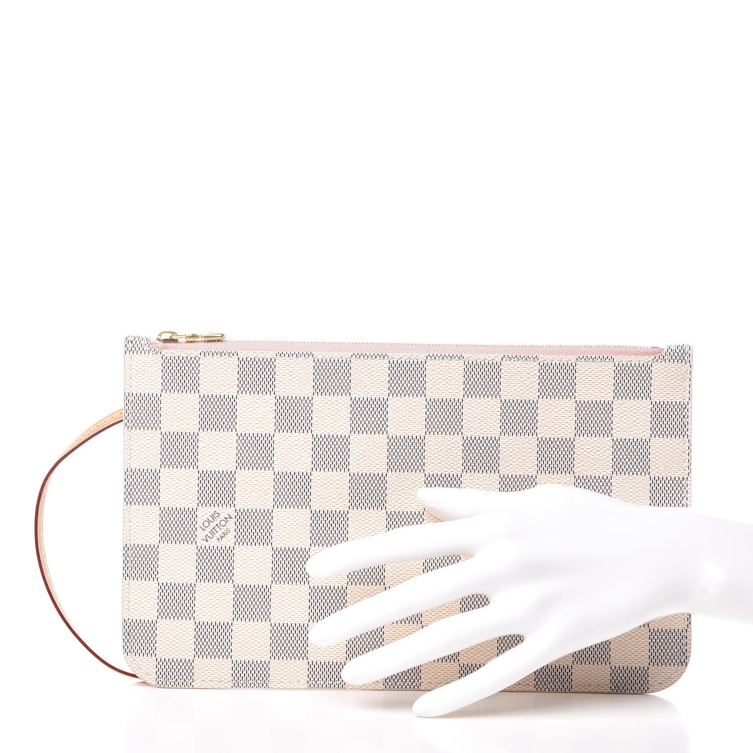 Louis Vuitton Damier Azur Neverfull MM GM Pochette Rose Ballerine 2 of 8