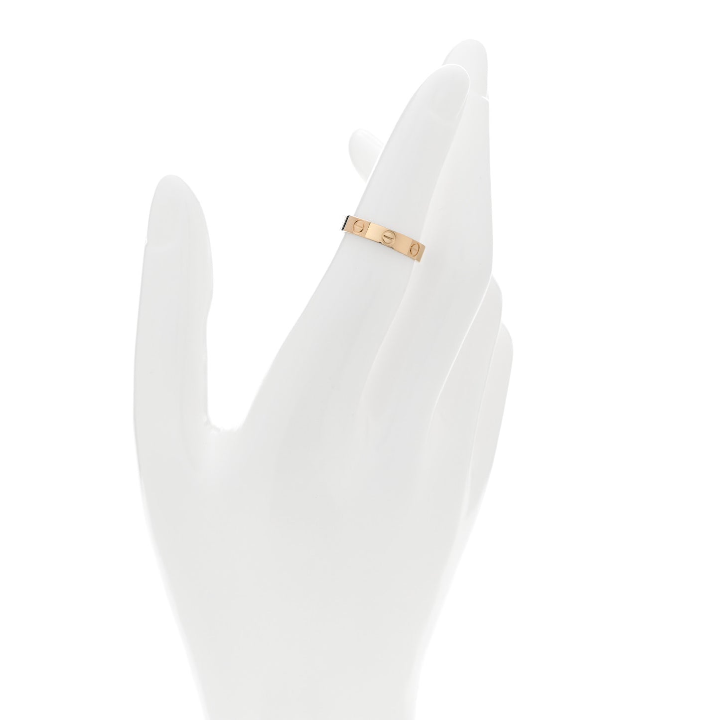 18K Yellow Gold 3.5mm LOVE Wedding Band Ring 49 4.75