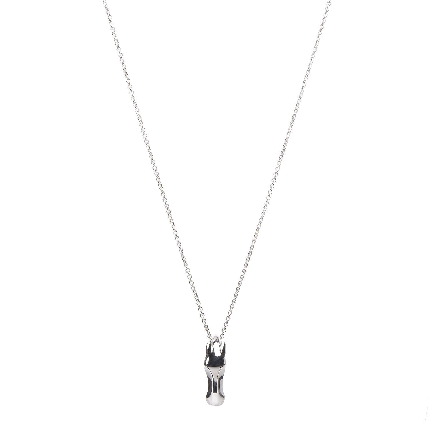 Hermes Sterling Silver PM Galop Pendant Necklace 1 of 9