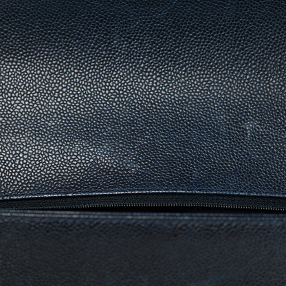 Chanel Caviar Quilted New Medium Boy Flap Dark Navy Blue 11 of 11