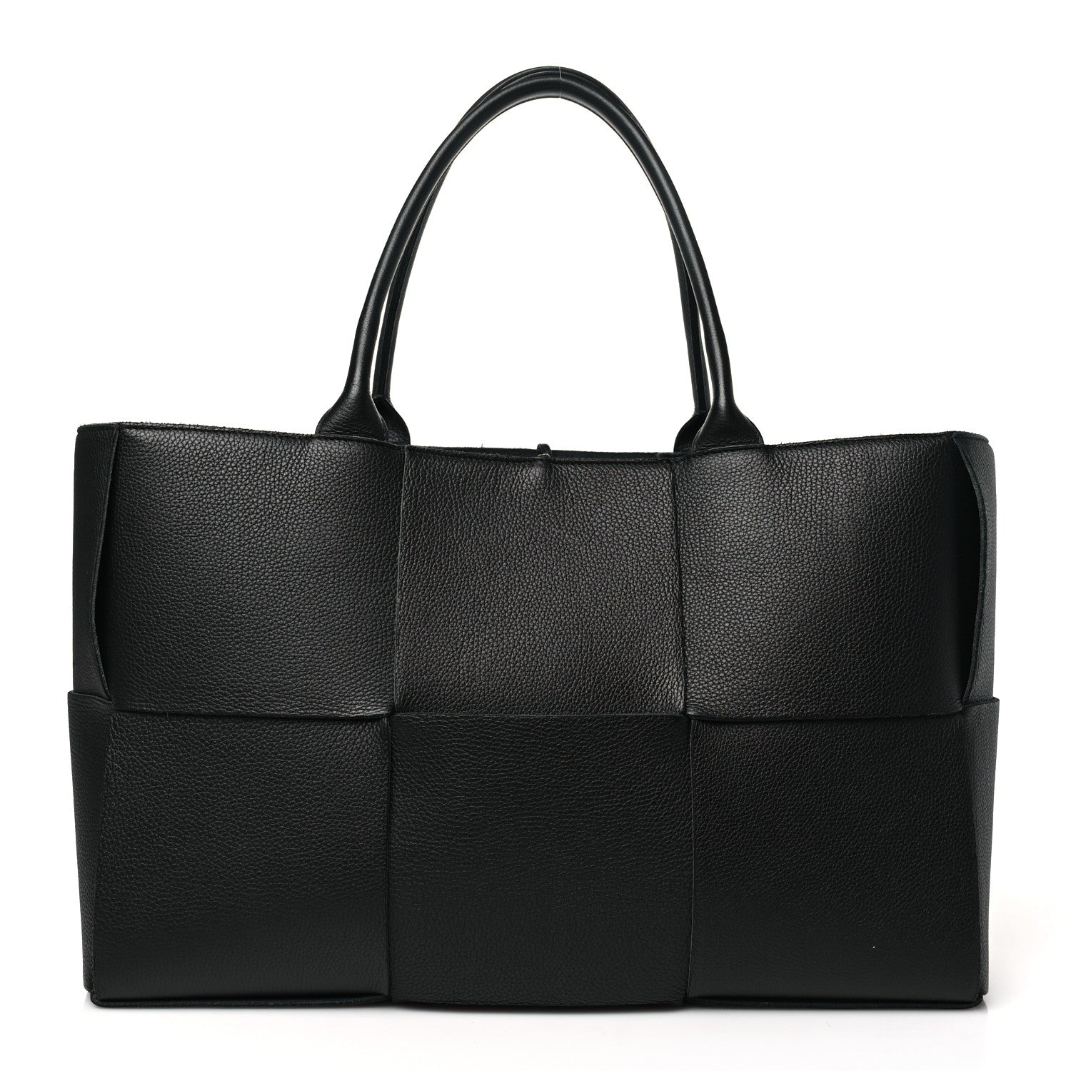 Bottega Veneta Grained Calfskin Intrecciato Small Arco Tote Black 1 of 9