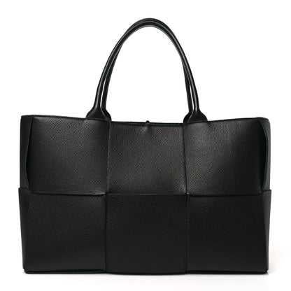 Bottega Veneta Grained Calfskin Intrecciato Small Arco Tote Black 1 of 9