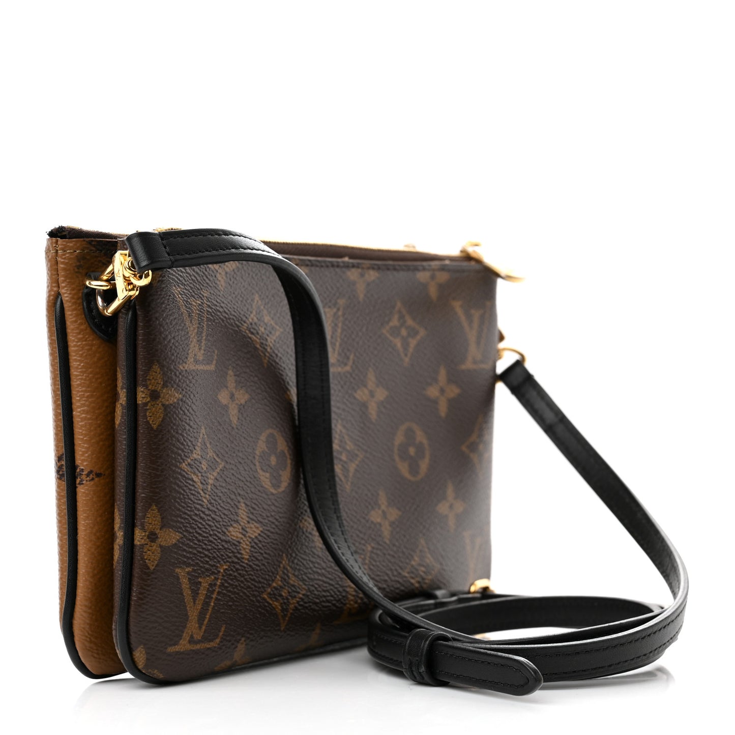 Reverse Monogram Giant Double Zip Pochette