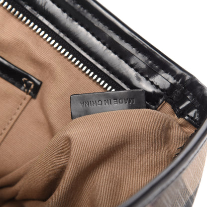 Burberry Patent Trim Nova Check Shopper Tote Black 9 of 17