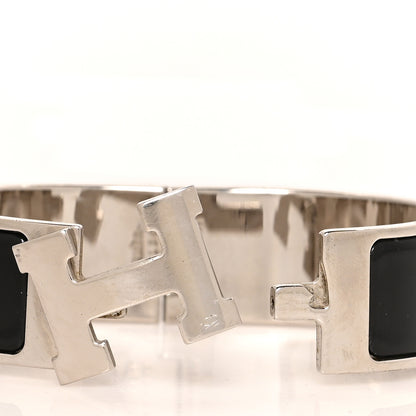 Hermes Enamel Wide Clic Clac H Bracelet GM Black 4 of 5