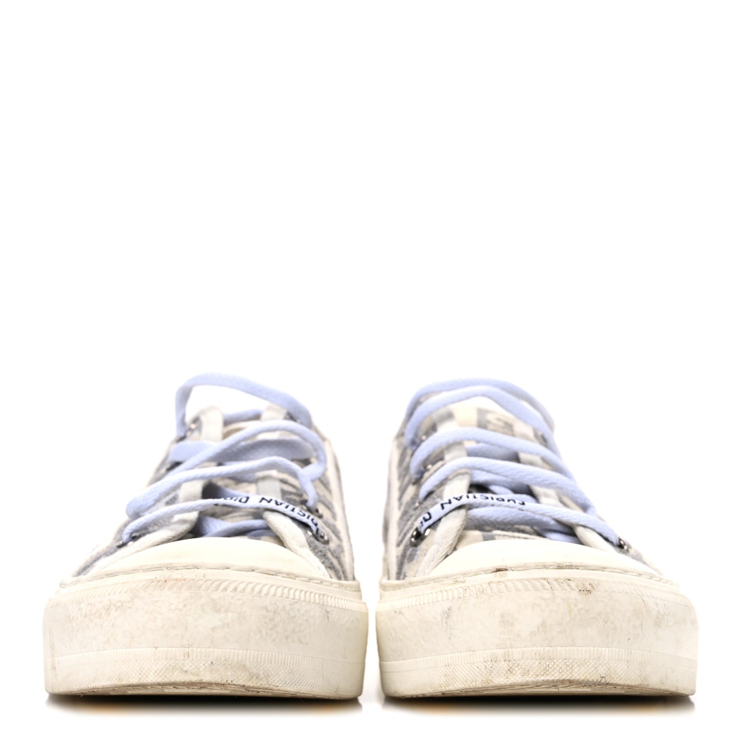 Canvas Oblique Walk'N'Dior Low Top Sneakers 38 Grey Stone