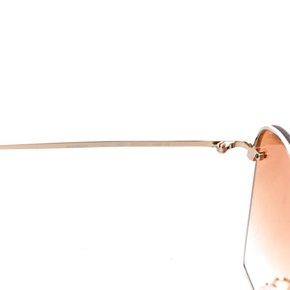 Tom Ford Annabel Aviator Sunglasses TF507 Gold Brown 6 of 7