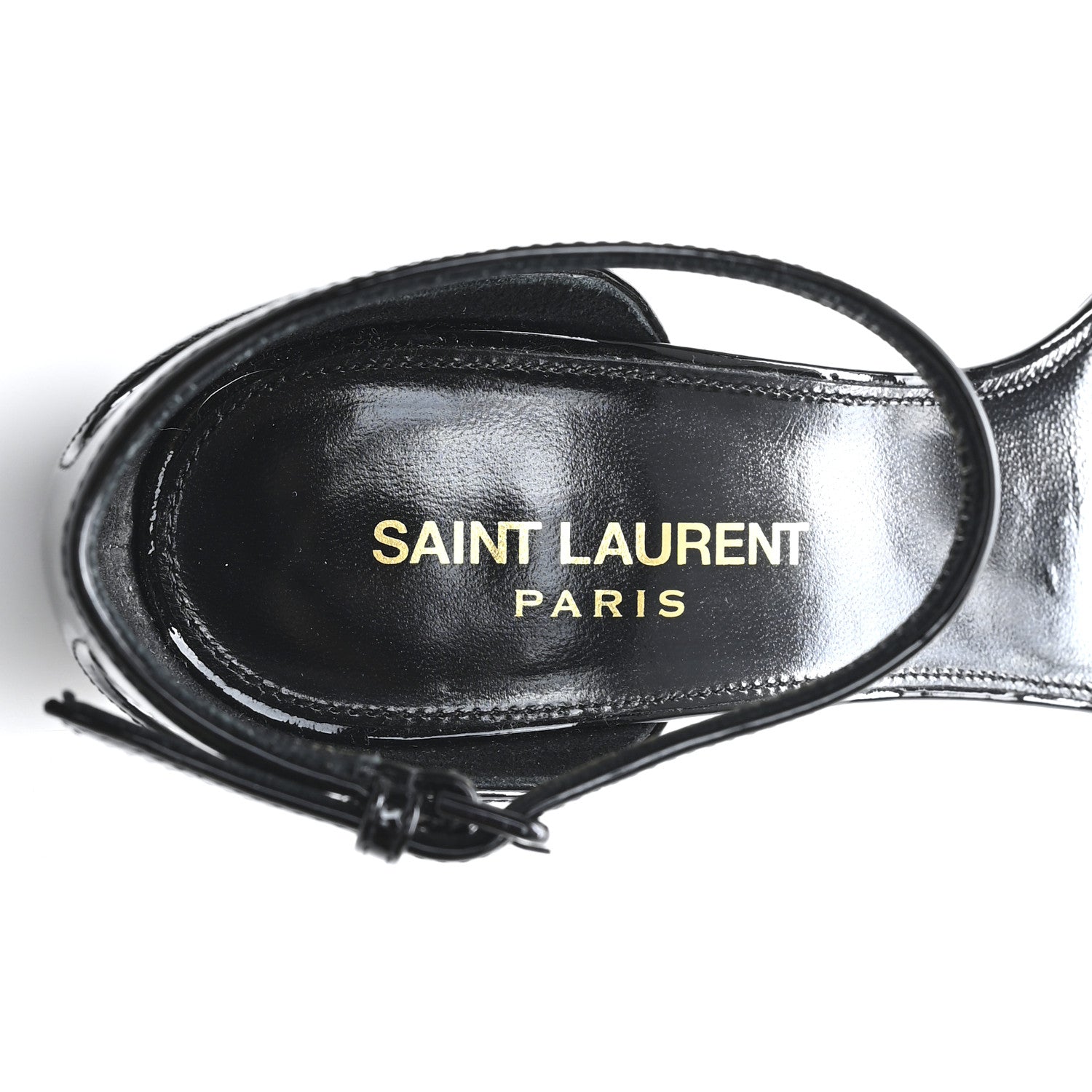 Saint Laurent Vernice Chiffon Opyum 110 Sandals 36 Black 8 of 10