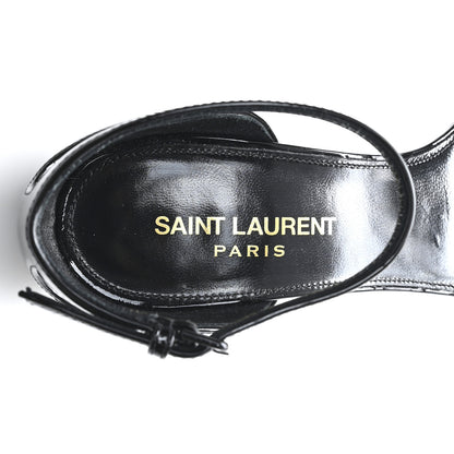 Saint Laurent Vernice Chiffon Opyum 110 Sandals 36 Black 8 of 10