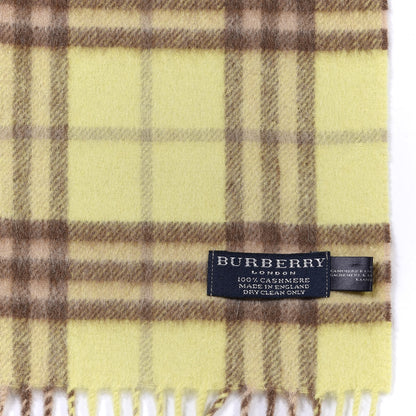 Burberry Cashmere Check Fringe Scarf Green 3 of 3