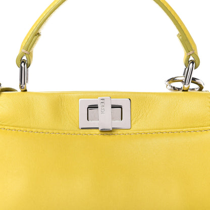 Fendi Nappa Mini Peekaboo Iconic Satchel Lime 9 of 9