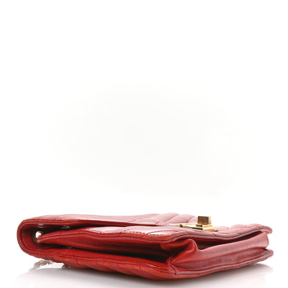 Chanel Calfskin Chevron Quilted Gabrielle Flap Red 5 of 11