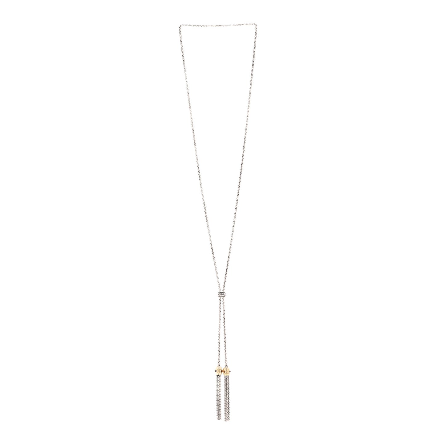 Sterling Silver 14K Yellow Gold Citrine Rhodilite Garnet Renaissance Tassel Necklace