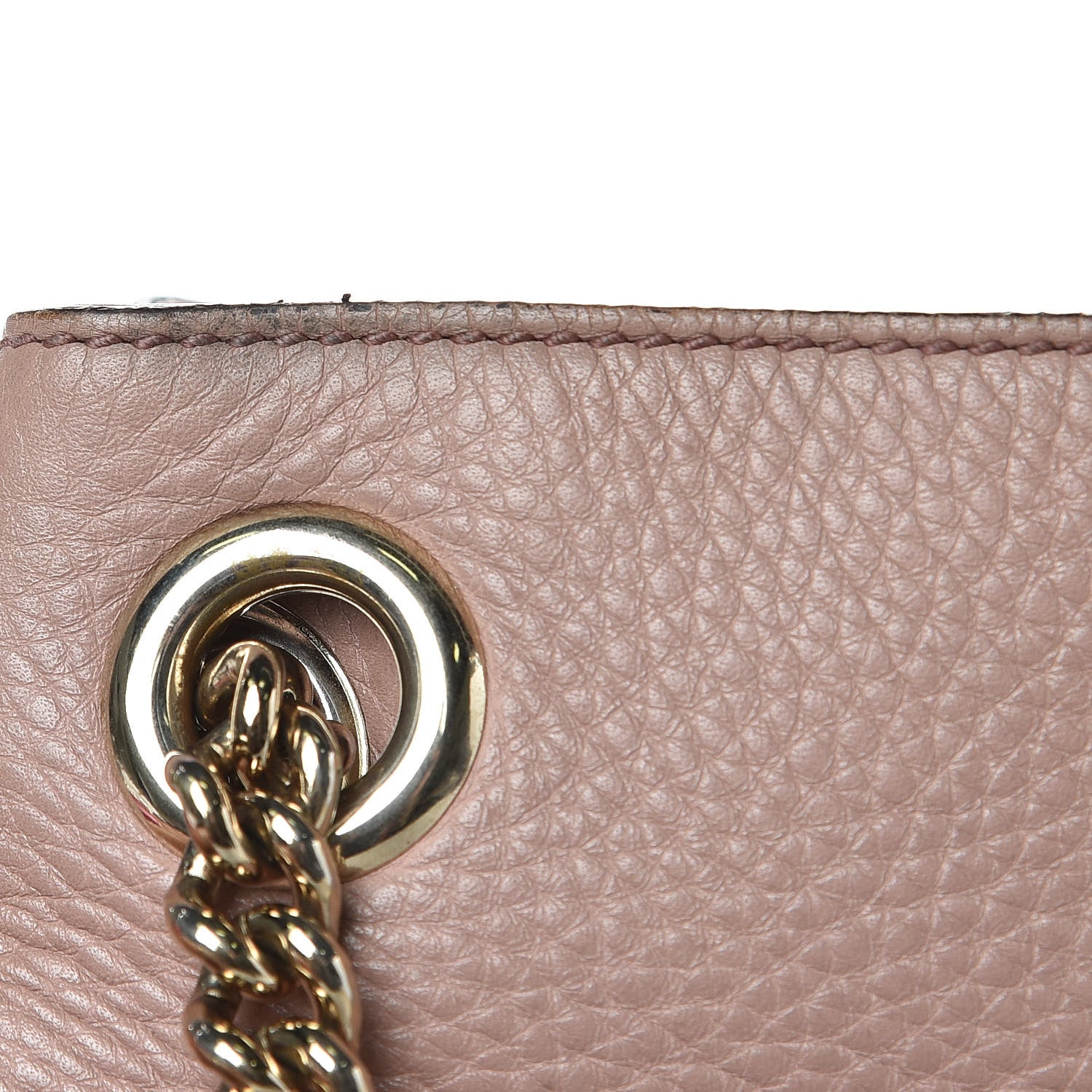 Gucci Pebbled Calfskin Medium Soho Chain Shoulder Bag Dark Cipria 17 of 22