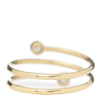 Tiffany 18K Yellow Gold Diamond Elsa Peretti Double Hoop Ring 52 6 3 of 6