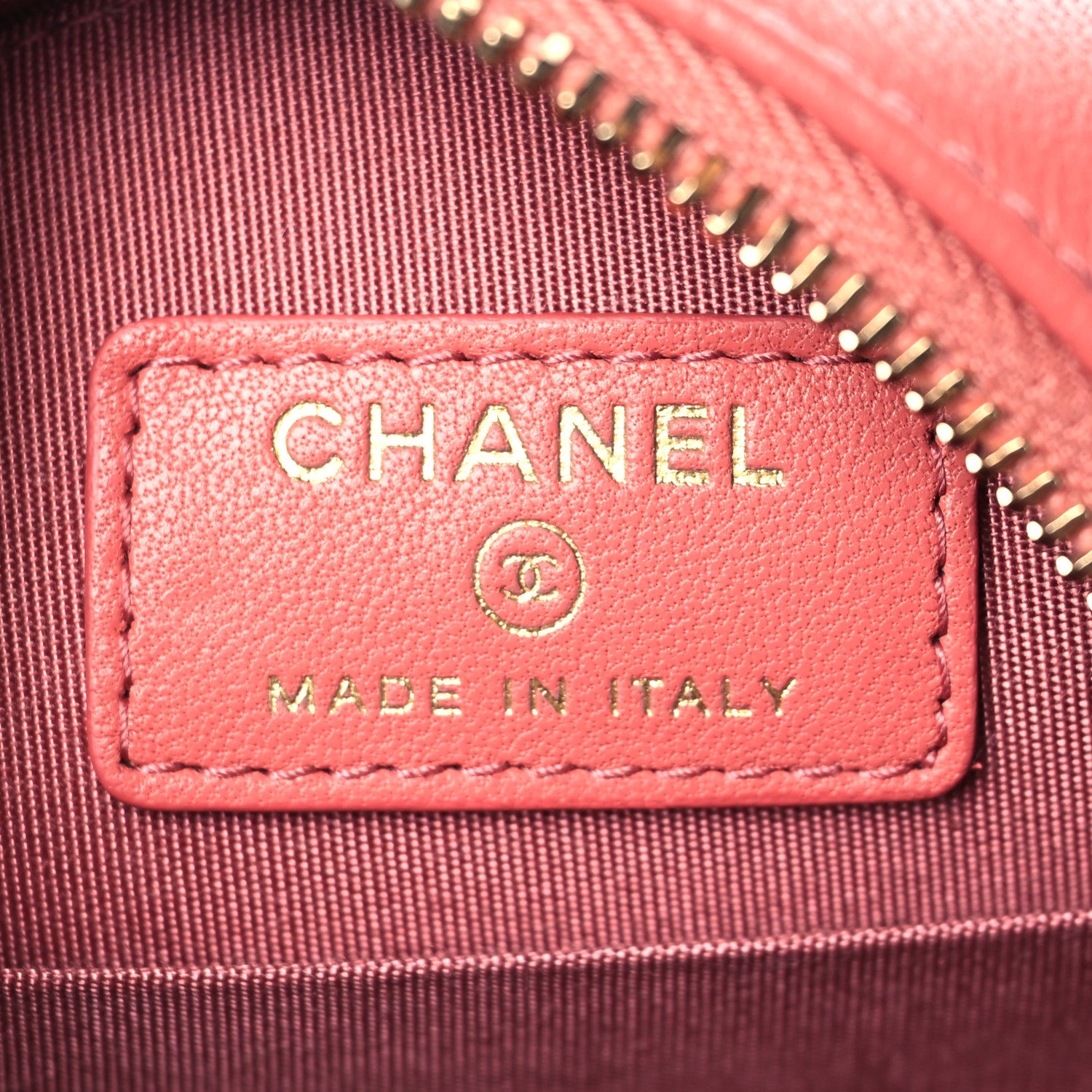 Chanel Goatskin Quilted Chanel 19 Round Clutch With Chain Coral 6 of 11