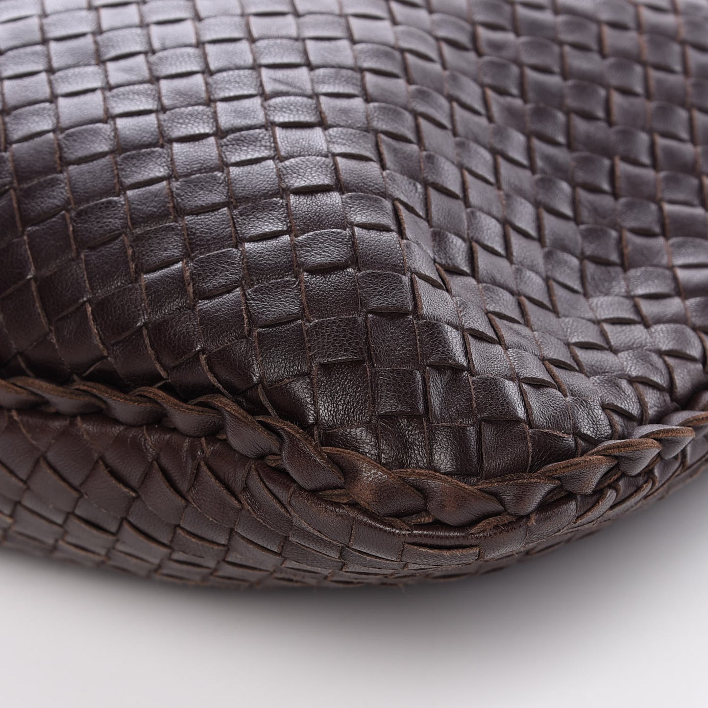 Nappa Intrecciato Large Veneta Hobo Ebano