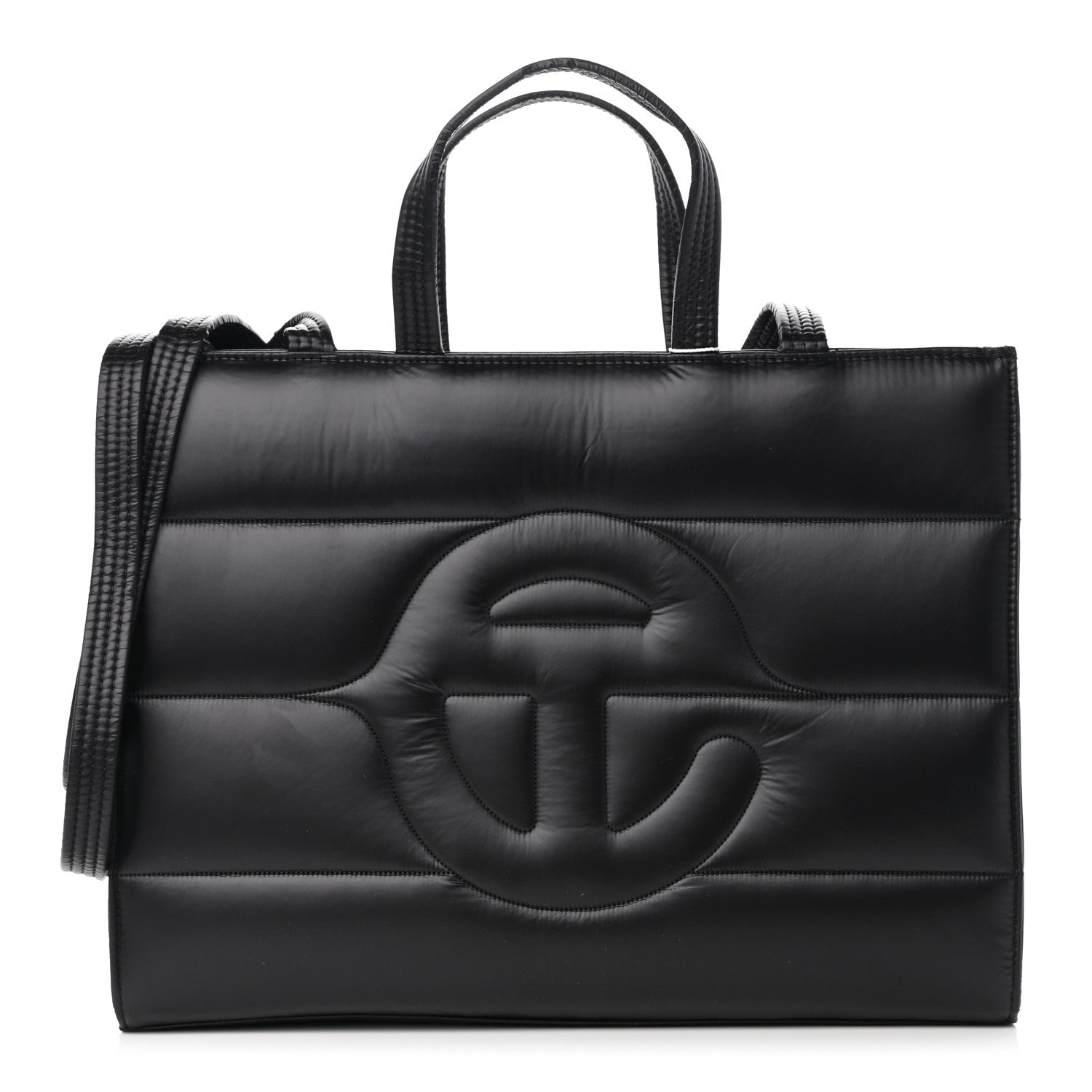 Telfar Nylon Medium Puff Shopping Bag Black 1 of 9