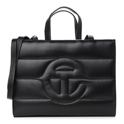 Telfar Nylon Medium Puff Shopping Bag Black 1 of 9