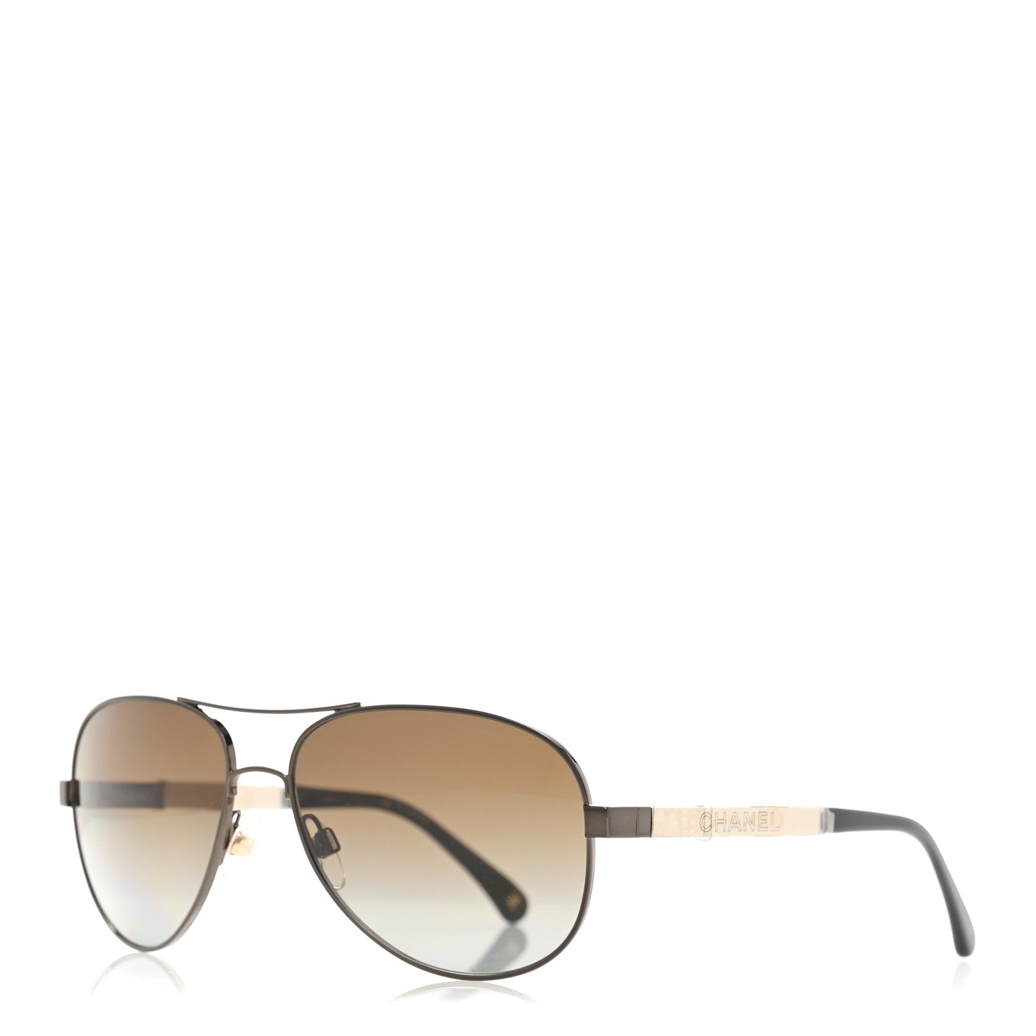 Chanel Metal Aviator Sunglasses 4179 Brown 1 of 9