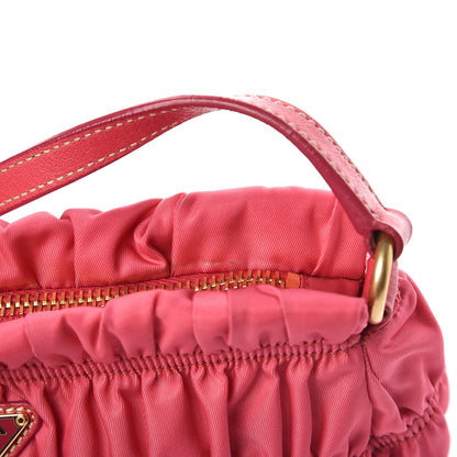 Prada Tessuto Nylon Gaufre Wristlet Pink 7 of 8