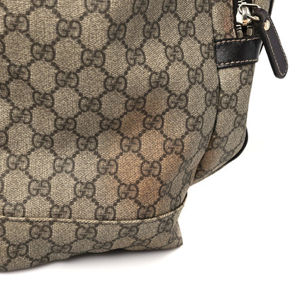 Gucci GG Supreme Monogram Medium Single Buckle Rucksack Backpack Beige Ebony Brown 7 of 9